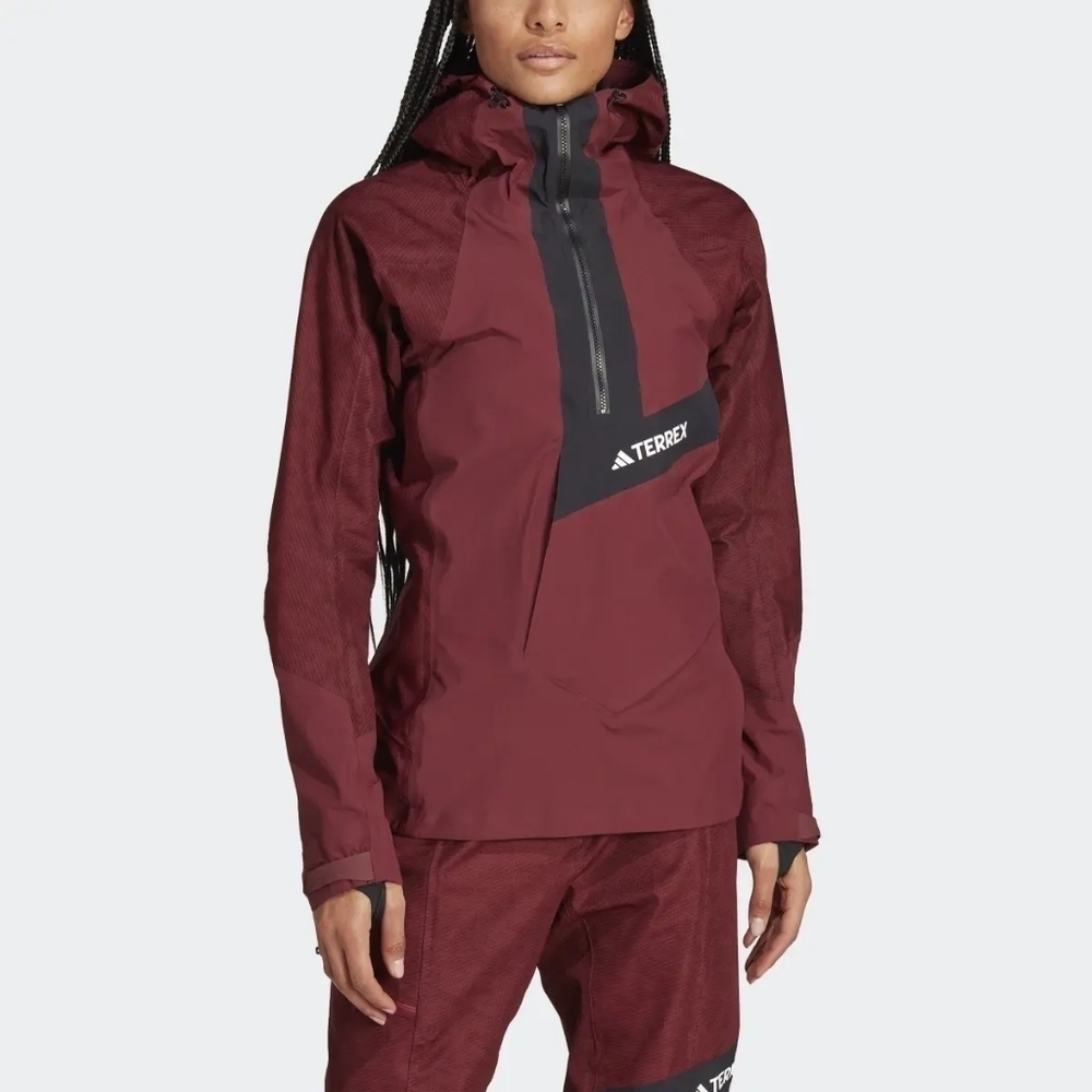 Adidas TERREX Techrock RAIN.RDY Anorak Hiking Womens Size S Hu1833